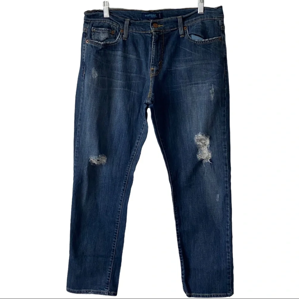 Levi’s 513 Boyfriend Distressed Jeans Sz 11 - Picture 1 of 6